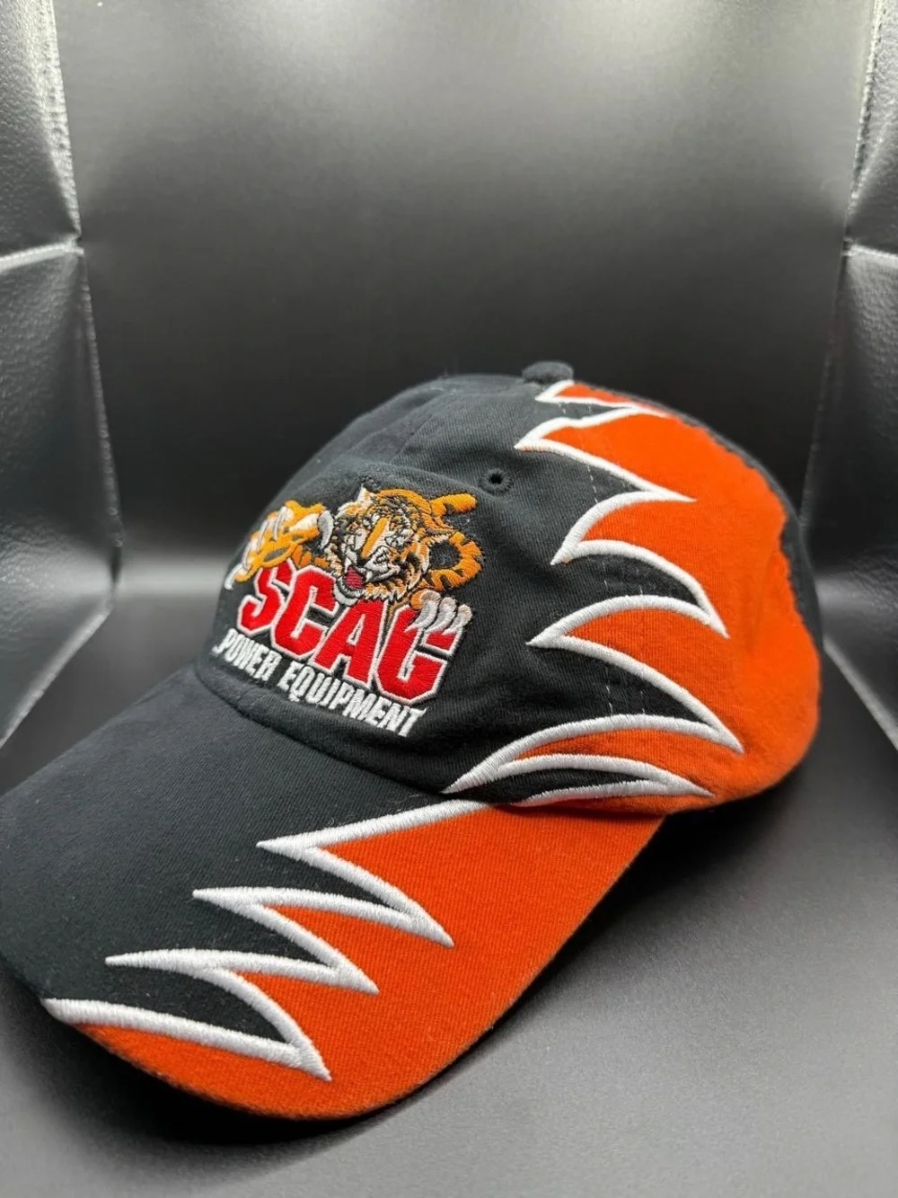 Men's Black & Orange Baseball Cap